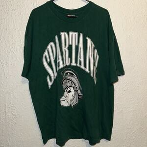 Vintage 90s Michigan State University Spartans Hanes Heavyweight Shirt 2XL
